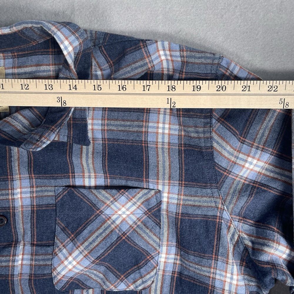 Telluride Clothing‎ Co. Plaid Button Up Long Sleeve Men Flannel Shirt XL Blue - Picture 3 of 8